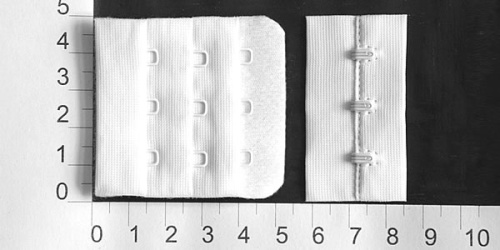  3х3х5х6 белый Застежки-крючки (упаковка 100 штук)  ТриКатушки