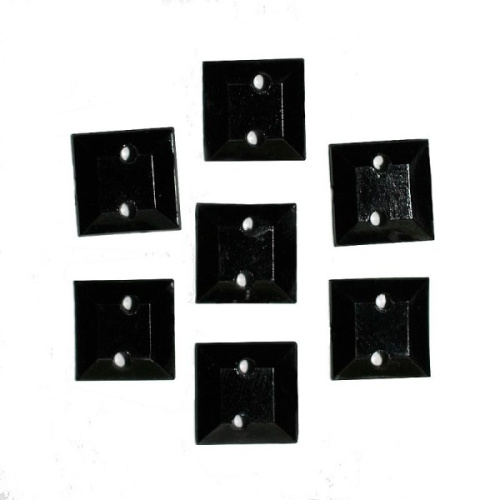  0036А 08*08мм черный Стразы пришивные "Квадрат" (упаковка 2000 штук)  ТриКатушки