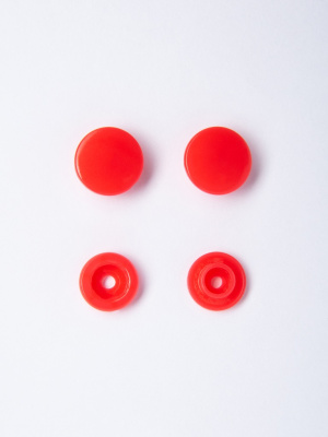  Кнопка пластиковая трикотажная 12,5 х 10 мм, цв.162 красный (уп.1000 шт)F  ТриКатушки