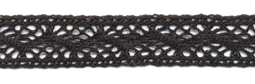  0235F черный кружево вязанное 22мм (намотка 20 ярдов = 18,3 метров)  ТриКатушки
