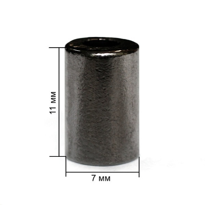  3815К черный никель концевик металл h=11мм (упаковка 500 штук)  ТриКатушки