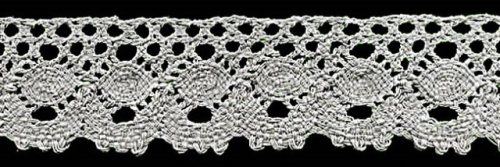  0001F лён кружево вязанное 47мм (намотка 20 ярдов = 18,3 метров)  ТриКатушки
