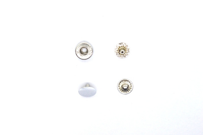  Кнопка VT-2 (10 мм) Альфа сталь цв. 101/белый (уп 20 шт) ProKnopka  ТриКатушки