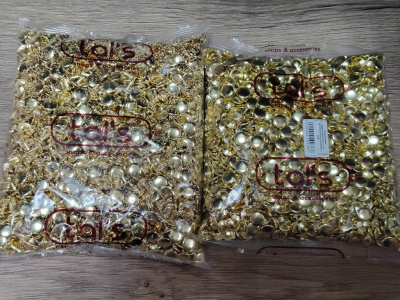  Хольнитены двухсторонние 11 мм №123 Золото (уп.2000шт.) Tals  ТриКатушки