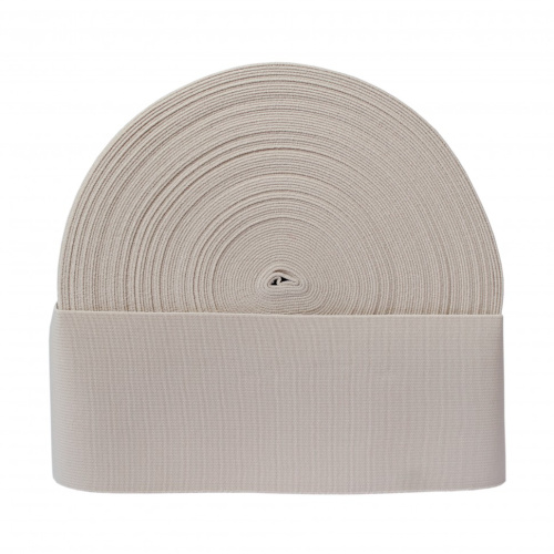  Резинка 17041 Ekoflex Тканная 80мм Soft (намотка 25 метров) цв.№28 бежевый - аппретированная  ТриКатушки