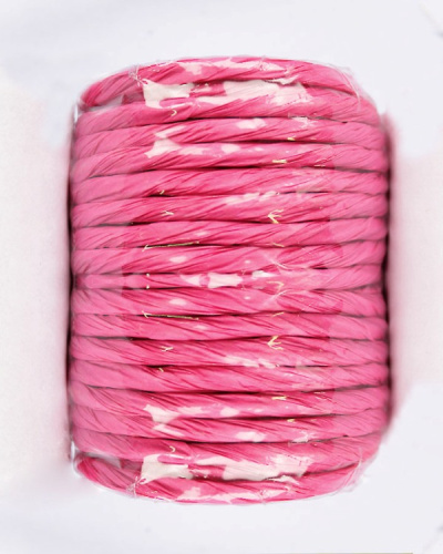  Шнур для упаковки "бумага" 5мм (упаковка 14 метров) цв. №06 малиновый  ТриКатушки