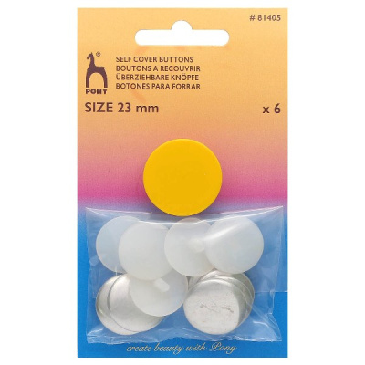  81405 Пуговицы для обтягивания тканью 23 мм, 6 шт PONY  ТриКатушки