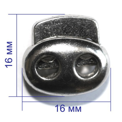  5060 никель Фиксатор металл 16х16мм (упаковка 400 штук)  ТриКатушки