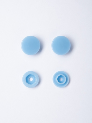  Кнопка пластиковая трикотажная 12,5 х 10 мм, цв. 168 голубой (уп.1000 шт)F  ТриКатушки