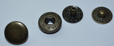  Кнопка VT-2 (10 мм) Альфа НЕРЖ цв. Антик (уп 1440шт) STRONG  ТриКатушки