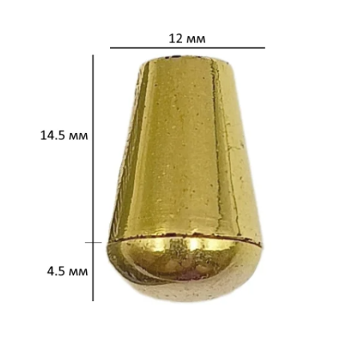  Наконечник для шнура (Колокольчик с заглушкой ) арт.8377 цв.Золото (уп.1000шт)  ТриКатушки