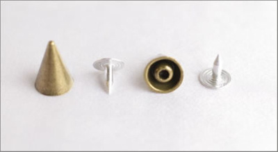  063-F антик Хольнитены декоративные "металл" d=10мм (упаковка 500 штук)  ТриКатушки