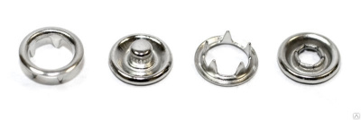  Кнопка Трикотажная (кольцо) 7,8 мм нержавейка Цв. Никель (уп.1440 шт) Tals(Турция)  ТриКатушки