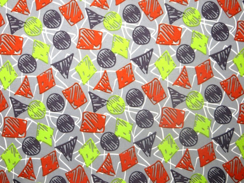  Ткань курточная детская  Дьюспо 240T WR PU цв.Squares св.серый 11  ТриКатушки