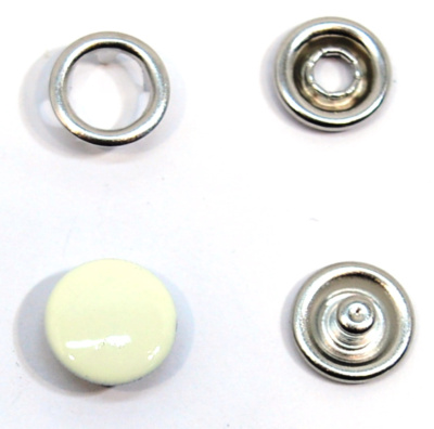  Кнопка с крышкой 9,5 мм рубашечная цв. Молочный 306 (уп 20 шт.)ProKnopka  ТриКатушки