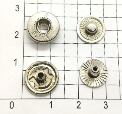  Кнопка Альфа 12,5мм сталь цв. Никель (уп 720 шт) Tals(Турция)  ТриКатушки