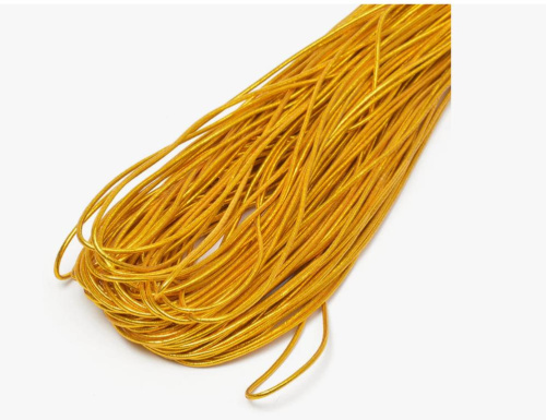  Резинка шляпная 1,5 мм цв.Золото(уп. 5 ± 0,5 м)"ProKnopka"  ТриКатушки