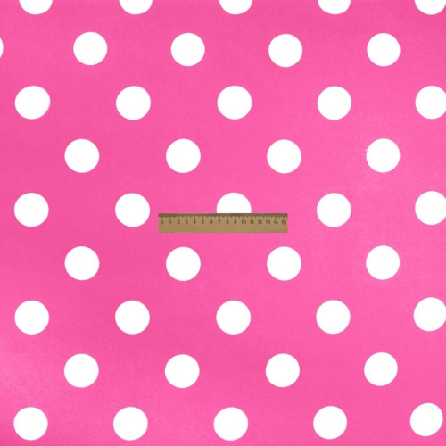  Ткань Ткань Кашибо горох 4,2см розовый/белый арт. 5053  ТриКатушки