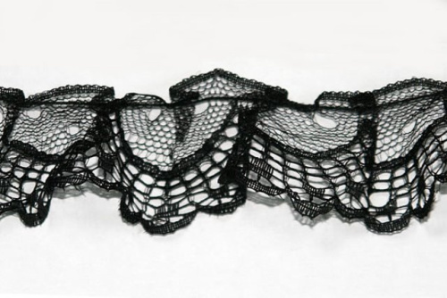  616 черный РЮШИ ширина 28мм (намотка 50 ярдов = 46 метров)  ТриКатушки