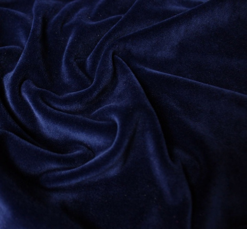  Бархат-велюр стрейч арт.3019 цв.706 синий  ТриКатушки