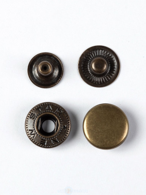  Кнопка Альфа 12,5мм сталь цв. Антик (уп 720 шт)NewStar  ТриКатушки