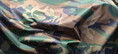  Оксфорд 210D PU1000 КАМУФЛЯЖ (КМФ) ш.150+-2 см. S4 Зелёный нато  ТриКатушки