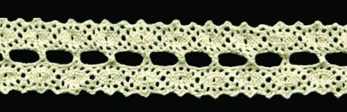  0094F бежевый кружево вязанное 25мм (намотка 20 ярдов = 18,3 метров)  ТриКатушки