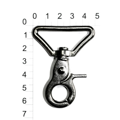  0106 черный никель Карабин металлический 40,5*64,5мм (упаковка 100 штук)  ТриКатушки