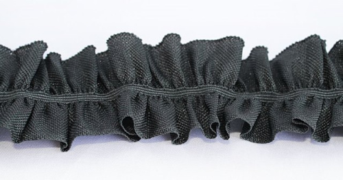  Лента траурная "Рюш" арт.С3100Г17/Т/1 ширина 40мм (упаковка 50 метров) черная  ТриКатушки