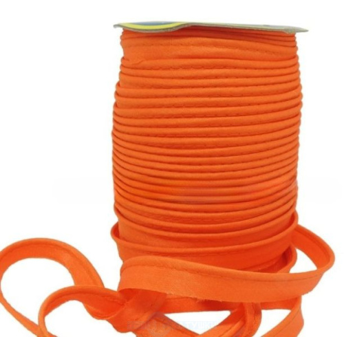  Кант атласный 12 мм 72 ярд. № 157 Оранжевый  ТриКатушки