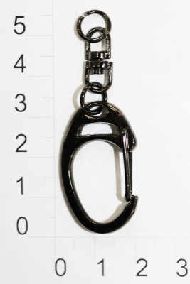  Карабин металл.Арт.0136 мм цв.Черный Никель(уп. 2 шт)"ProKnopka"  ТриКатушки