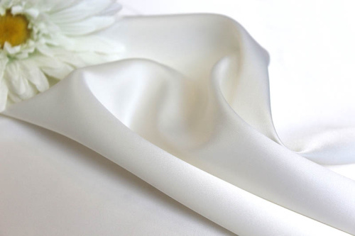  Ткань 2014 Атлас прокатный №001 кремовый  ТриКатушки