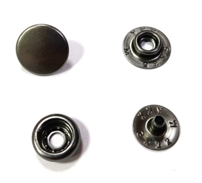  Кнопка №61 Нержавеющая 13мм Цв. Черный никель (уп.1000шт),YKK  ТриКатушки