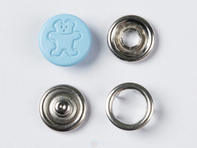  Кнопка рубашечная 9,5мм (закрытая) "мишка" цв. 185 голубой уп.1440шт.NewStar  ТриКатушки