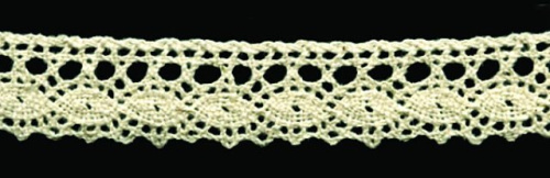  0003F бежевый кружево вязанное 18мм (намотка 20 ярдов = 18,3 метров)  ТриКатушки