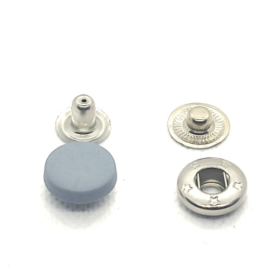  Кнопка с пластиковой крышкой 15 мм (уп. 20 шт)цв.523 Серый ProKnopka  ТриКатушки