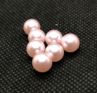  Жемчужина (Бусинка) 8 мм( уп.100шт) с Шипом цв. Розовый "Proknopka"  ТриКатушки