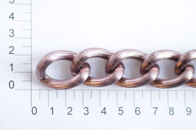  UX 014С цепь алюминий цв. coffee (упаковка 10 метров)  ТриКатушки