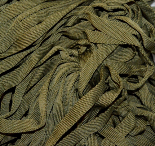  Шнур плоский полиэфирный 15мм (уп.100 м) цв 158 хаки  ТриКатушки