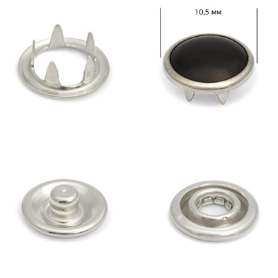  Кнопка рубашечная 9,5мм (закрытая ) Жемчужина Черная уп.1440шт   ТриКатушки