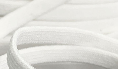  Шнур эластичный 6206-9009 плоский, 6мм, нейлон+спандекс, 5г/м (уп.100 м) цв.3301 белый  ТриКатушки