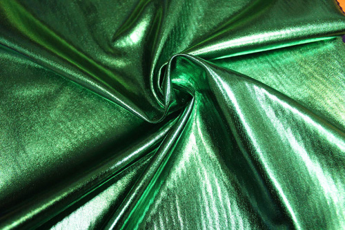  Ткань 5002 Парча стрейч, №602 зеленый  ТриКатушки