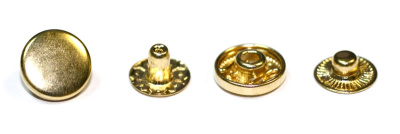  Кнопка 12,5мм Альфа сталь цв. Золото (уп. 50 шт) ProKnopka  ТриКатушки