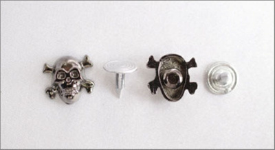  095-F черный никель Хольнитены декоративные "металл" 12мм (упаковка 500 штук)  ТриКатушки