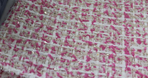  Ткань Костюмная 1070 под CHANEL ленточки цв. 201  ТриКатушки