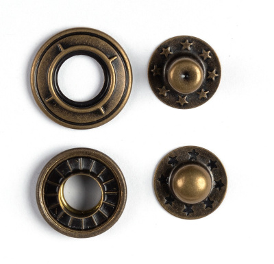  Кнопка Клямерная NewStar 17 мм (Латунь) цв. Антик (уп. 720 шт)  ТриКатушки