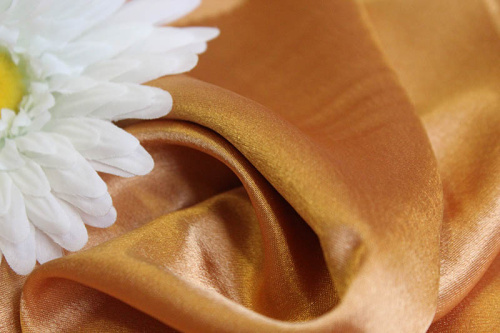  Ткань 2000 Крепсатин, ш.150см., №517 рыжий  ТриКатушки