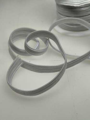  Резинка (продёжка) тип F 8 мм белая (уп.10 м) на катушке   ТриКатушки