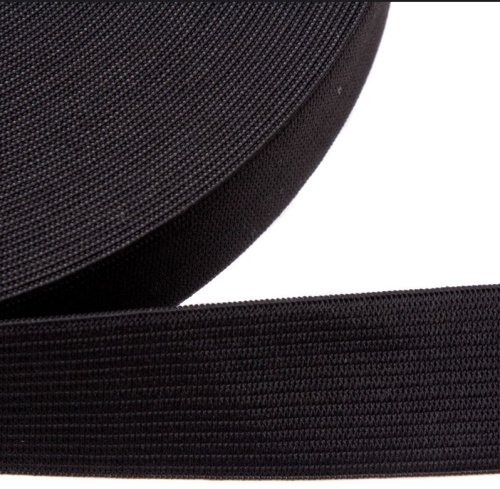  Резинка Ekoflex Вязаная Optimal 25мм (рулон 25 метров) цв.черный  ТриКатушки