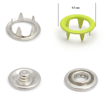  Кнопка рубашечная (кольцо) 9,5 мм - эмаль 232/1440 шт., цв. салатовый NS  ТриКатушки